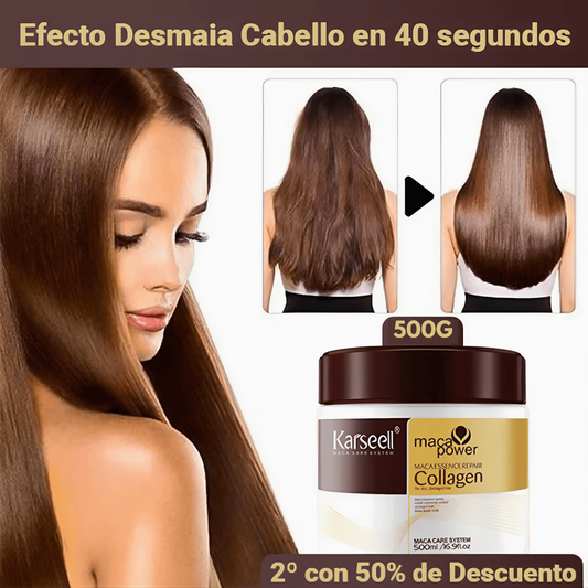 Máscara Desmaia Cabello - Karseell Colágeno 500g [Hidratación, Controla el Frizz, Alinea y Alisa]